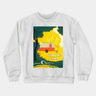 Vintage Caravan in Woodland Crewneck Sweatshirt